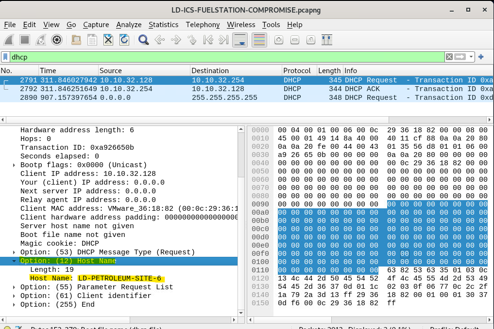 DHCP option hostname